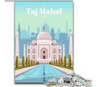 Adult Jigsaws 1000 Pieces Difficult Travel to The Taj Mahal, for Educational Game Challenge Toy Unique Home Decor And Gifts 26x38cm