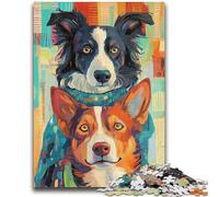 Adult Jigsaws 1000 Pieces Difficult Two Dogs 1000 Piece Jigsaw,Learning Educational Toys Family Games Unique Birthday And Gifts (75x50cm)