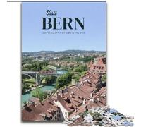 Adult Jigsaws 1000 Pieces Difficult Visit Bern, for And from 14 Years And over Educational Learning Toys Family Games Birthday Present 50x75cm