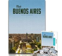 Adult Jigsaws 1000 Pieces Difficult Visit Buenos Aires,Learning Educational Toys Family Games Educational Game for Birthday,Chrismas (75x50cm)
