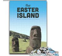 Adult Jigsaws 1000 Pieces Difficult Visit Easter Island, for And from 14 Years And over Educational Learning Toys Family Games Birthday Present 75x100cm