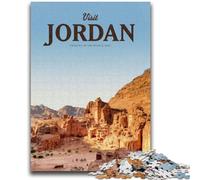 Adult Jigsaws 1000 Pieces Difficult Visit Jordan 1000 Piece Jigsaw,Fun Activity for Home, Rainy Days Toys, Birthday Gifts (50x75cm)