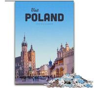 Adult Jigsaws 1000 Pieces Difficult Visit Poland, for And from 14 Years And over Educational Learning Toys Family Games Birthday Present 50x75cm