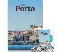 Adult Jigsaws 1000 Pieces Difficult Visit Porto, Decompressing Intellectual Educational Toy,Wishlist with Santa Claus for And Age 14 38x26cm