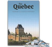 Adult Jigsaws 1000 Pieces Difficult Visit Quebec 1000 Piece Jigsaw,Fun Activity for Home, Rainy Days Toys, Birthday Gifts (26x38cm)