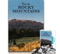 Adult Jigsaws 1000 Pieces Difficult Visit The Rocky Mountains,Learning Educational Toys Family Games Educational Game for Birthday,Chrismas (38x26cm)