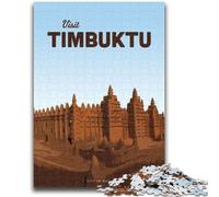 Adult Jigsaws 1000 Pieces Difficult Visit Timbuktu 1000 Piece Puzzle,Interesting Stress Reduction Parent-child Interaction (26x38cm)
