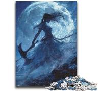 Adult Jigsaws 1000 Pieces Difficult Warrior Under The Moon Stress Reliever Difficult Challenge Deal As Gifts for The Whole Family 26x38cm
