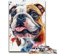 Adult Jigsaws 1000 Pieces Difficult Watercolor Dog Puzzles,for Educational Game Challenge Toy Deal As Gifts for The Whole Family (50x75cm)