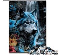 Adult Jigsaws 1000 Pieces Difficult Waterfall Wolf, Suitable for People Aged 14 And Above Educational Games Secret Santa Gifts (Size50x75cm)