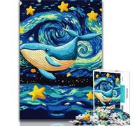 Adult Jigsaws 1000 Pieces Difficult Whales in The Night Sky 1000 Piece Jigsaw,Educational Games Wall Decoration Unique Birthday And Xmas Gifts (size 75x50cm)