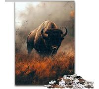 Adult Jigsaws 1000 Pieces Difficult Wild Buffalo, for Ages 14 And over Each Piece Is Unique - Fun And Challenging Game for The Whole Family Good Gift (Size 26x38cm)