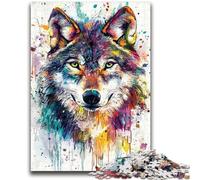 Adult Jigsaws 1000 Pieces Difficult Wolf Art Educational Games Educational Game for Birthday, Chrismas for And Age 14 50x75cm