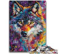 Adult Jigsaws 1000 Pieces Difficult Wolf Art for Age 14 Years And over Beautiful Design GameBeautiful Design Game Great Gift 26x38cm