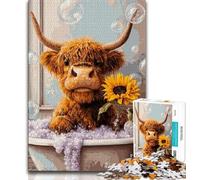 Adult Jigsaws 1000 Pieces Difficult Yak Bathing 1000 Piece Jigsaw,Fun Activity for Home, Rainy Days Toys, Birthday Gifts 38x26cm