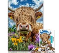 Adult Jigsaws 1000 Pieces Difficult Yak Oil Painting Adult Puzzles,Staycation Kill Time with Fully Interlocking Randomly Shaped Pieces (size 38x26cm)