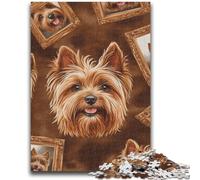 Adult Jigsaws 1000 Pieces Difficult Yorkshire Terrier Collage Educational Games DIY Toys for Is Ideal As A Gift for The Whole Family 38x26cm