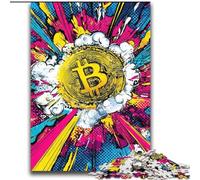 Adult Jigsaws 2000 Pieces Difficult Bitcoin Logo Educational Games Educational Game for Birthday, Chrismas for And Age 14 70x100cm