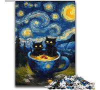 Adult Jigsaws 2000 Pieces Difficult Black Cat Art Educational Games Educational Game for Birthday, Chrismas for And Age 14 70x100cm
