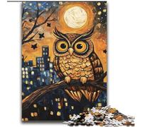 Adult Jigsaws 2000 Pieces Difficult Owl Under The Moon Stress Reliever Difficult Challenge Unique Home Decor And Gifts 70x100cm