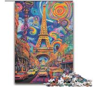 Adult Jigsaws 2000 Pieces Difficult Psychedelic Eiffel for Age 14+ Educational Games For Adults And Teenagers Artwork Gift 70x100cm