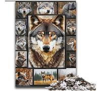 Adult Jigsaws 2000 Pieces Difficult Wolf Collage for Age 14+ Educational Games For Adults And Teenagers Artwork Gift 70x100cm