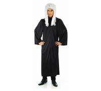 Adult Judge`s Robe Costume Women`s Men`s Court Barrister Law Gown Fancy Dress