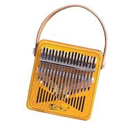 Adult Kalimba 17 Key Wooden Kalimba Portable Professional Finger Piano For Beginners Yellow(M2)