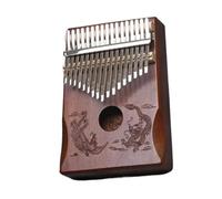Adult Kalimba Professional 17 Key Thumb Piano Kalimba Portable Instrument For Beginners Vintage Brown(Coffee)