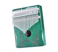 Adult Kalimba Professionally Tuned Beginner's Portable 21 Key Thumb Kalimba Green Brown(Green)