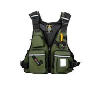 Adult Kayak Jacket with Zipper and Adjustable Straps | Kayak Jacket for Boating Fishing Watersports, Pool Lake Ocean Use(Groen)