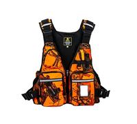 Adult Kayak Jacket with Zipper and Adjustable Straps | Kayak Jacket for Boating Fishing Watersports, Pool Lake Ocean Use(Orange)