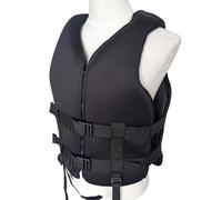 Adult Kayak Vest Adjustable Swim Jacket with Safety Buckle Buoyancy Aid for Swimming Rafting River Tracing Motorboat(black,XS)