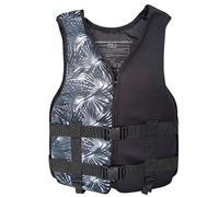 Adult Kayak Vest with Adjustable Waistband and Zipper, Float Swim Vest, Anticollision Swimsuit for Boating Fishing Surfing(Black B,S)