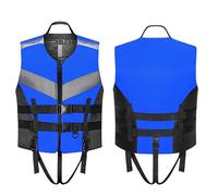 Adult Kids Life Jacket with Safety Crotch Strap Adjustable Fit Buoyancy Aid Swim Vest for Kayaking Boating Fishing Swimming(Blue,3XL)