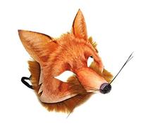 Adult Kids Mr Fox Realistic Fake Fur Mad Hatter Tea Fancy Dress Hunt Animal Carnival Book Week Mask