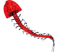 Adult Kite Creative Red Centipede Kite Outdoor Large Entertainment Game Toy with Paw and Tail Gift for Kite Lovers (Size: 5ft+3300ft line) (5ft)
