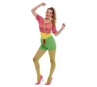 Adult Ladies 1980s Let's Get Physical Disco Dance Fancy Dress Party Costume