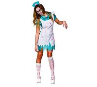 Adult Ladies Bloodthirsty Zombie Nurse Halloween Fancy Dress Costume (Medium)