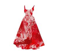 Adult Ladies Bloody Dress, Historical Evening Dress Adult Halloween Zombie Outfit Women'S Vintage Cocktail Plus Size Halloween Fancy Costumes for Women Witches Outfits |