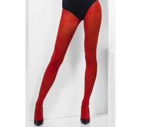 Adult Ladies Bright Red Fancy Dress Sexy Opaque Cosplay Tights