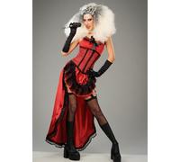 Adult Ladies Christina Aguilera Lady Marmalade Style Red Showgirl Costume with Wig (Large (UK 16-18))