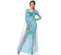 Adult Ladies Frozen Elsa Leg Avenue Fantasy Snow Queen Fancy Dress Costume