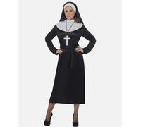 Smiffys Nun Costume, S - UK Size 08-10, Black