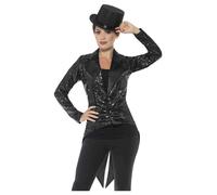 Adult Ladies Sequin Tailcoat Jackets Show Dance Fancy Dress Party Costume