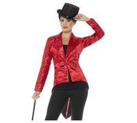 Adult Ladies Sequin Tailcoat Jackets Show Dance Fancy Dress Party Costume
