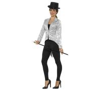 Adult Ladies Sequin Tailcoat Jackets Show Dance Fancy Dress Party Costume