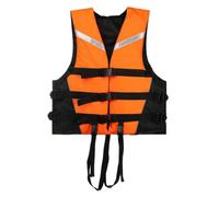 Adult Large Buoyancy Life Jacket with Adjustable Fit Swim Vest Buoyancy Aid for Boating Drifting Sea Fishing Swimming Training(Orange,M)