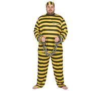 Adult Large Size Yellow Prisoner Costume