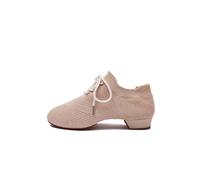 Adult Latin Soft Sole Modern Dance Shoes Flat Heel Teacher Jazz Practice Socks Standard Indoor Ballet Sneaker(Pink,36)